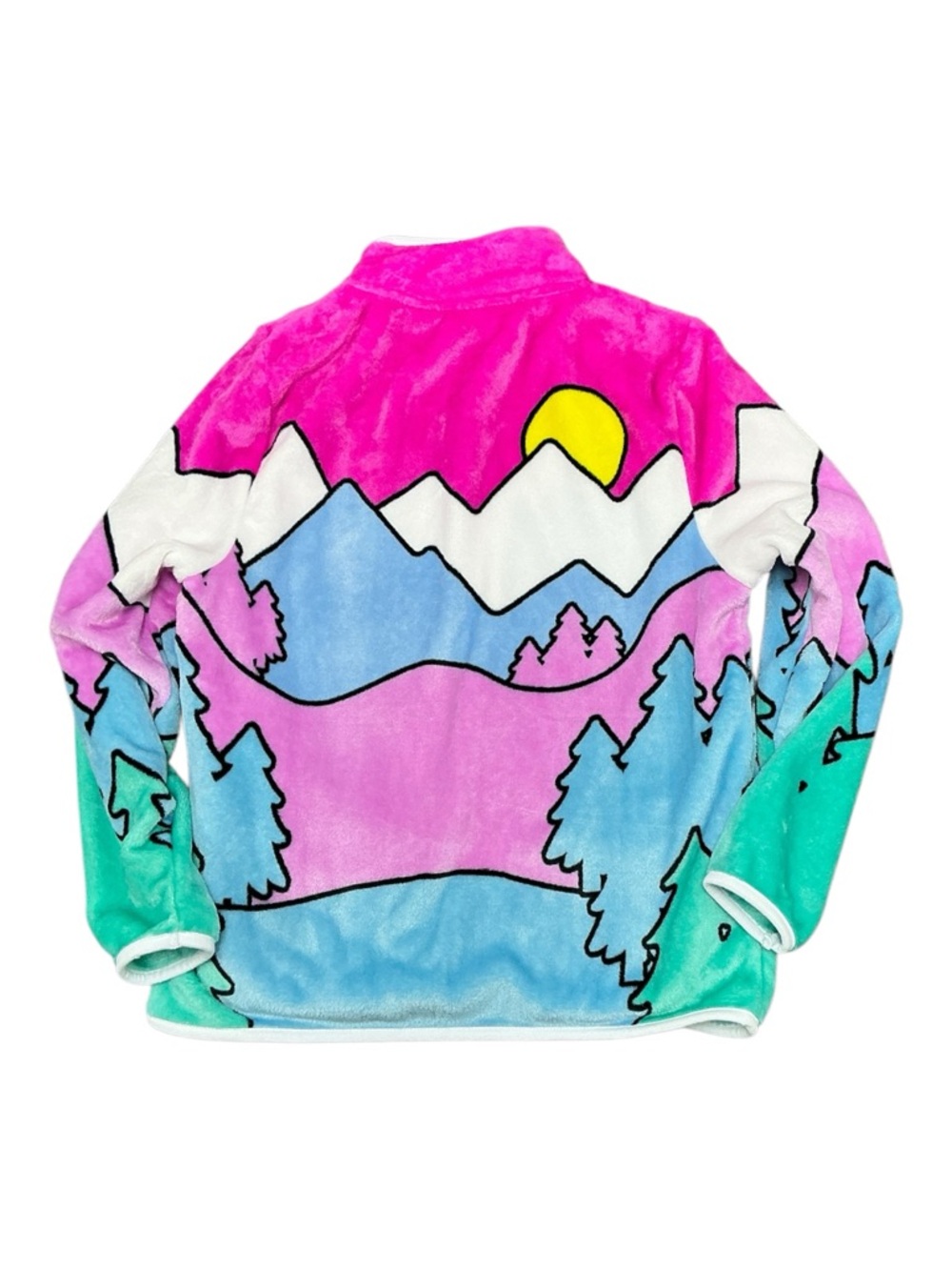 Hello Kitty - NWT - Pink, Light Blue and White Plush Zip Sherpa Jacket - Picture 4 of 5